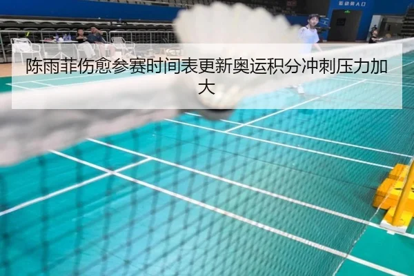 陈雨菲伤愈参赛时间表更新奥运积分冲刺压力加大